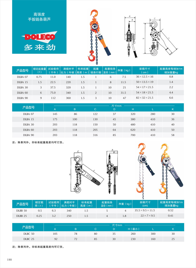 手拉、手扳链条葫芦